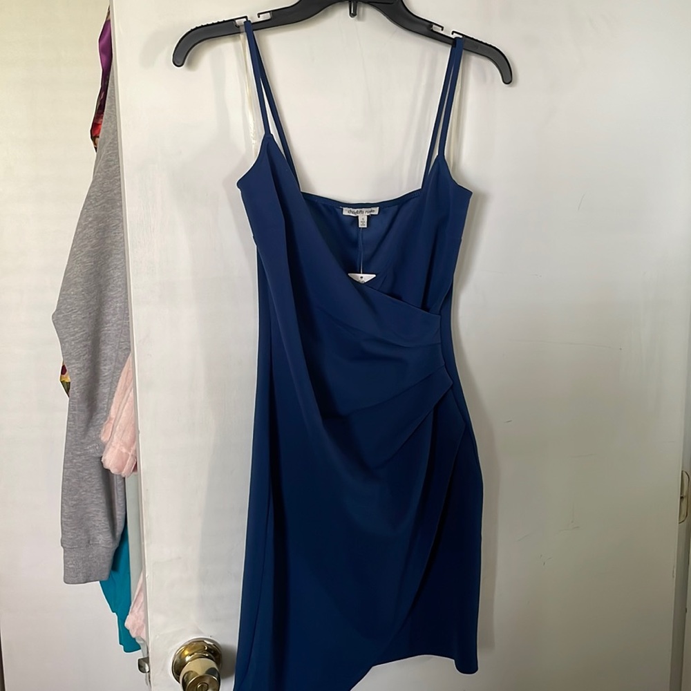 Navy blue a cut cocktail dress